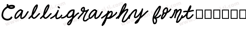 Calligraphy font字体转换